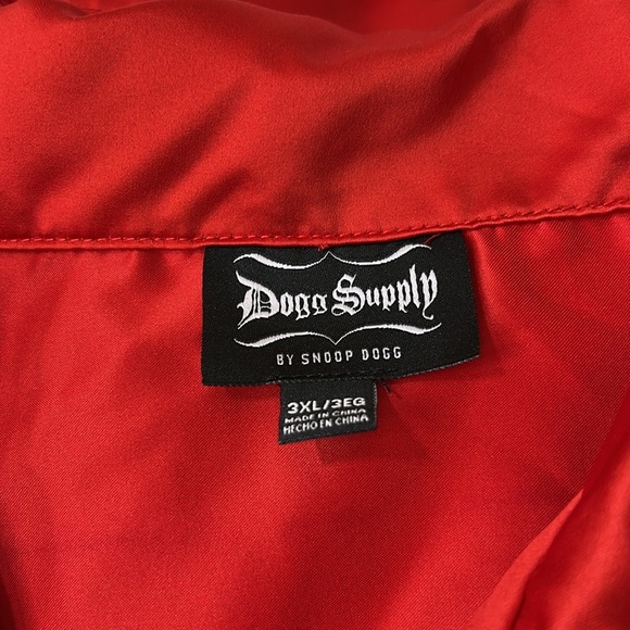 Dogg Supply Poly Red‎ Satin Men's Notched Collar Sleep Set size 3X - Picture 8 of 10